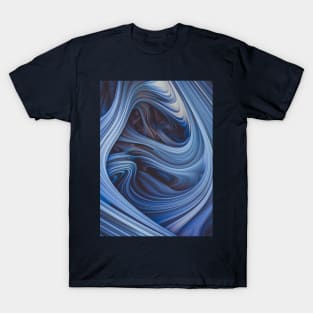 Arctic Taffy. Melting Blue Abstract Design T-Shirt